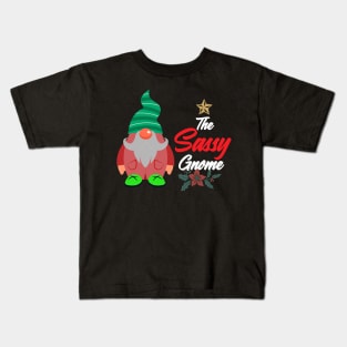 The Sassy Gnome Matching Family Christmas shirt Kids T-Shirt